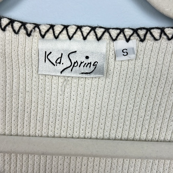 Vintage K.D. Spring small zip up art to wear abstract pattern cardigan - Picture 4 of 9